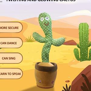 Giocattolo Cactus Danzante Parlante per Bambini, Peluche Elettronico Luminoso con Registrazione, Cactus Danzante e Cantante - Product Image 2