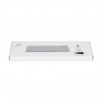 Clavier et souris sans fil SUNING RF 104 touches, combo blanc, taille standard, pour PC portable et ordinateur de bureau, avec touches multimédias