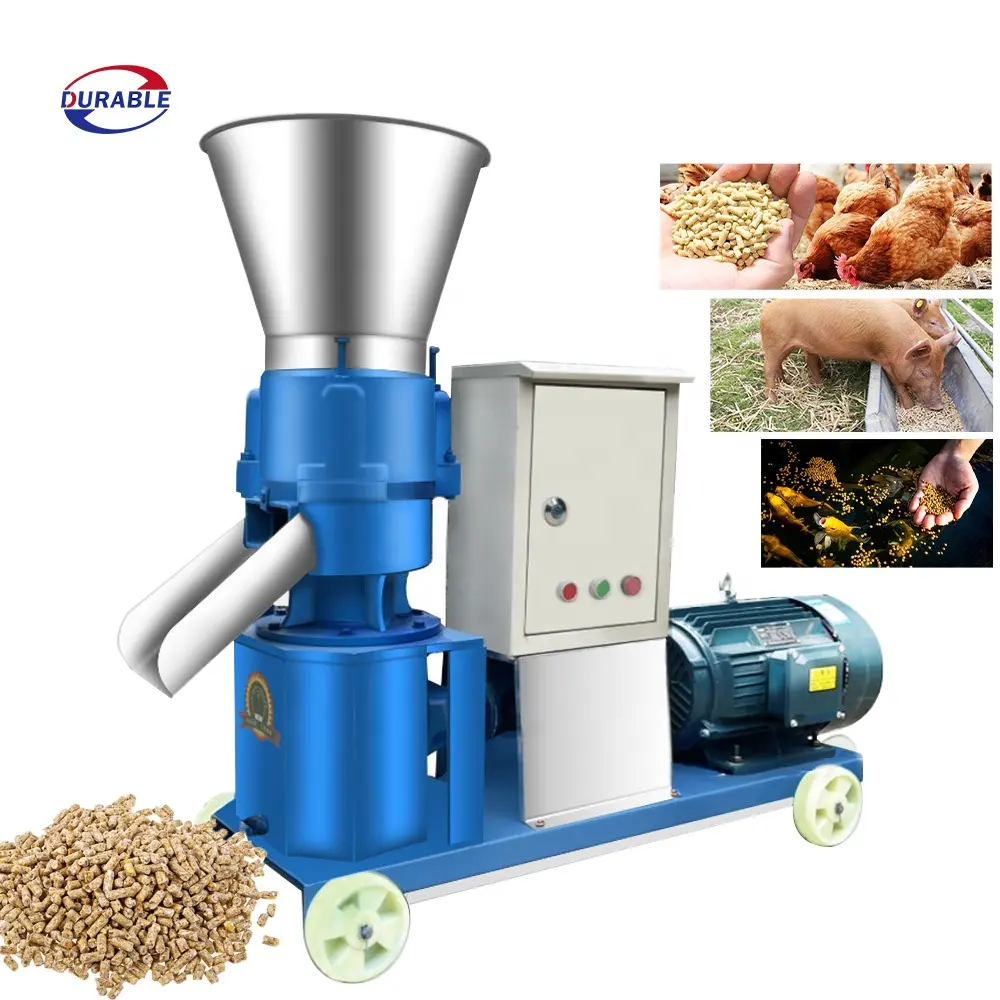 Animal Poultry Cattle Chicken Fish Pig Pallet Grass Feed Processing Machines Making Machine Feed Making Machine