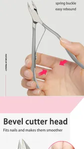 High Quality Curved Handle With Precise Tip 4mm Size Scissors Cuticle Nail Nipper Nail Cuticle Cutter