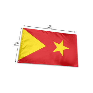 Bandiera della Tigrinya a Doppia Cucitura per Uso Esterno 3x5 Piedi con 2 Occhielli in Ottone con Motivo della Regione del Tigray - Product Image 6