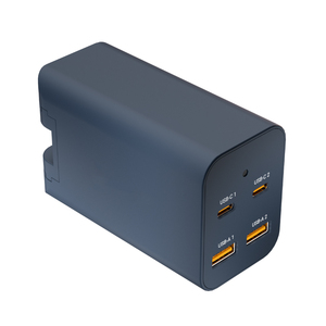 อะแดปเตอร์ชาร์จเร็วแบบติดผนัง 2 พอร์ต USB-C PD100W และ 2 พอร์ต USB-A 22.5W PD3.0 พร้อมวัสดุป้องกันไฟไหม้ สำหรับแล็ปท็อป สมาร์ทวอทช์ และ GaN 4-in-1 - Product Image 1