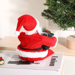 Sitting <b>Santa</b> Claus Doll <b>Christmas</b> Plush Figure Holiday Atmosphere Decoration for Shop Window & Desktop Display Ornament - Product Image 3