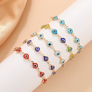 Braccialetto alla Moda con <span class=keywords><strong>Occhio</strong></span> del Diavolo, Gioielli Colorati con Occhi Blu, Accessori Retrò all'Ingrosso - Product Image 1