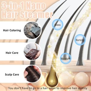 Vaporisateur capillaire 3-en-1 professionnel : Nano Steamer pour soin profond, pulvérisation à l'échelle nanométrique pour la réparation et la coloration <span class=keywords><strong>des</strong></span> cheveux - Product Image 3