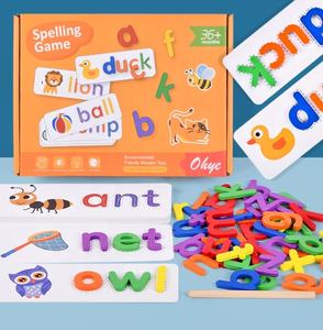 Juego de Tarjetas de Aprendizaje de 26 Letras del Alfabeto Inglés, Juguete Educativo Temprano para Niños, Rompecabezas de Ortografía, Juegos de Palabras - Product Image 2