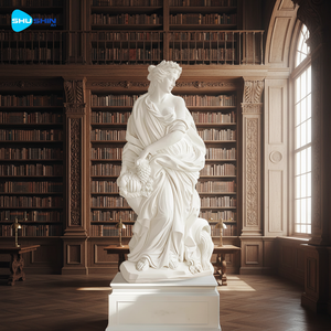 Escultura de Mármol Clásica Inspirada en la Fuente de <span class=keywords><strong>Trevi</strong></span>, Figura Femenina Hecha a Mano con Cornucopia, Diosa de la Abundancia para Iglesia o Jardín - Product Image 5