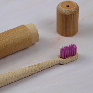 Compostable Biodegradable Ergonomic <strong>Toothbrush</strong> With Bamboo Handle <strong>Travel</strong> Box and High Quality Charcoal Bristles - Product Image 5