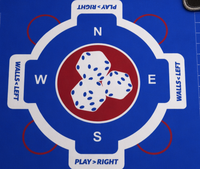 Nappe de mahjong de luxe carrée de 33 pouces en néoprène, anti-bruit, avec instructions imprimées, bleue, portable et lavable, tapis de jeu