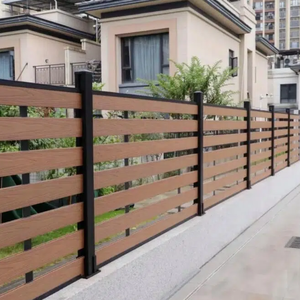 Paneles de valla de aluminio de privacidad horizontales modulares para diseño de jardín al aire libre para vallas de seguridad sitios de construcción modelado 3D - Product Image 2