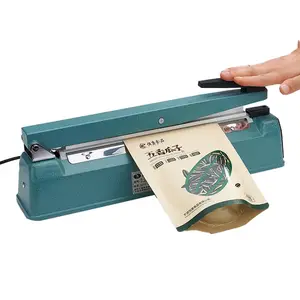 Portable 200/300/400/500type Closing Bread Bag Clip Plastic 8" Heat Impulse Press Hand Sealer With Cutter