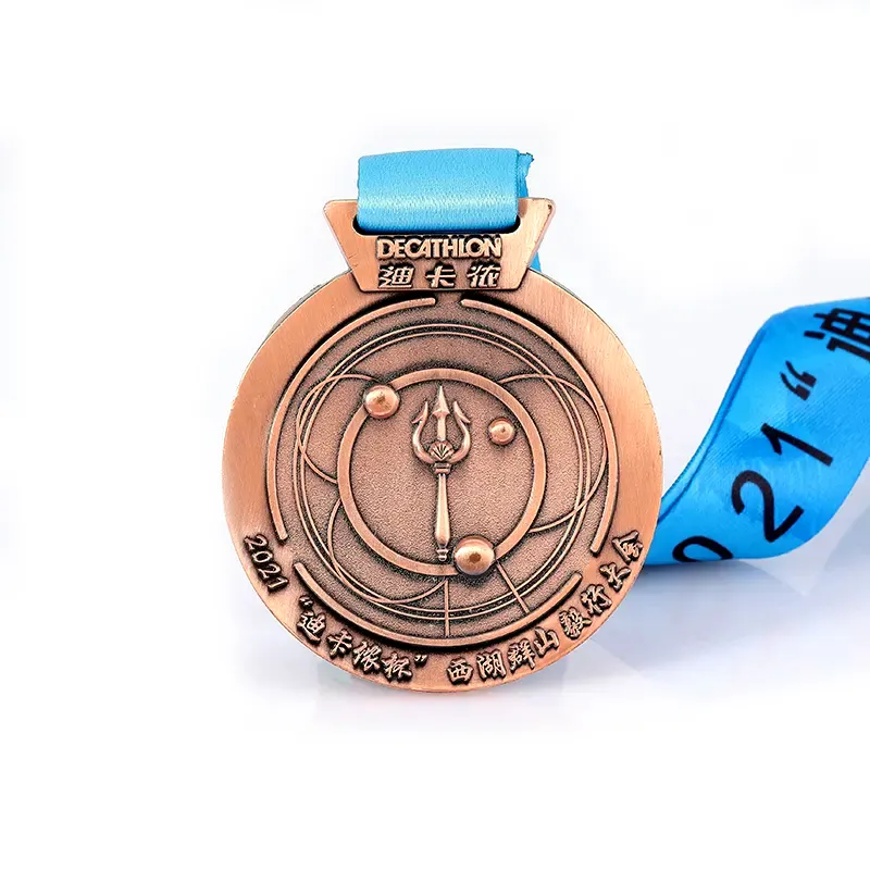 थोक स्वनिर्धारित लोगो रिक्त सोने रजत पदक कस्टम धातु खेल चल मैराथन पदक
