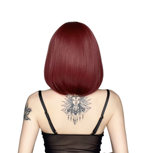 Perruque courte <span class=keywords><strong>bob</strong></span> à frange, couleur châtain, en dentelle complète, confortable et respirante, best-seller en gros pour femmes - Product Image 6