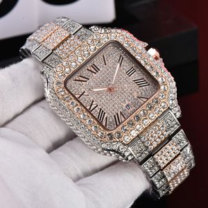 Conjunto de Joyería Iced Out: Reloj, Pulsera de Cadena Cubana y Gargantilla, Regalo para Esposo, Estilo Hip Hop - Product Image 3