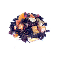 100% natuurlijke gedroogde bloemen en fruit gemengde drank, gemengde fruitthee met roselle, mango en sinaasappelschil