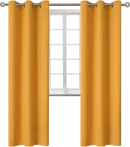 European Style 100% Polyester White Hotel Curtain Decorative Custom Hotel Blackout Curtains For The Living Room