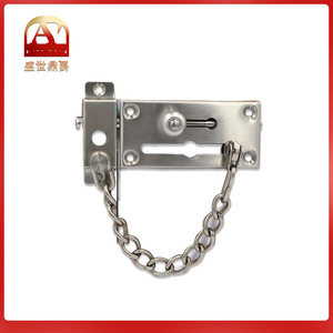 Prosperous Age And Noble Door Bolt With Chain Stainless Steel Anti Theft Lock Type B <b>Pin</b> Light Luxury Style Easy Installation - Product Image 5