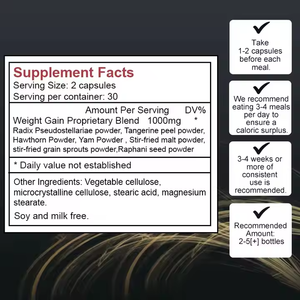 Sıcak satış tedarik ağırlığı Gainer takviyeleri hızlı kilo kazanç kapsül bitkisel kilo hapları kazanıyor - Product Image 3