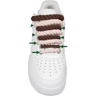 Af1 Lacets Épais en Coton Tressé Ronds de 10mm, Couleur Personnalisée, Grands Lacets pour Chaussures Basses