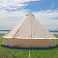 Tente de cloche en toile de haute qualité tente de safari en toile touristique extérieure excédentaire