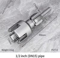 Outil de filetage de tuyaux détachable DN15/20/25, pour perçage de circuits imprimés, embouts hexagonaux en acier au chrome-vanadium 1/2'' 3/4'' 1'' pour eau PPR PVC MPP, garantie 3 ans