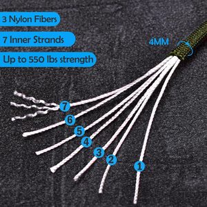 Cordon en nylon paracorde de 30 mètres (4 mm) pour artisanat, tente, camping, corde à linge, randonnée, pêche, toutes saisons - Product Image 3