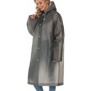 Capa de Chuva Longa para Viagem em EVA Reutilizável e Espessa, Impermeável para Homens e Mulheres, Poncho Transparente para Caminhada - Product Image 5