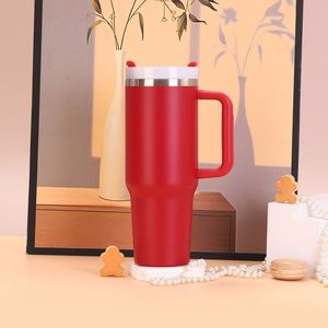 Mug de voyage H2.0 avec poignée, 40 oz, double paroi isolée, couvercle, paille, antidérapant, personnalisable ODM - Product Image 6