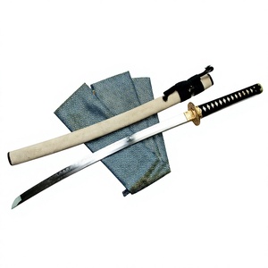 Katana japonais en acier carbone fait main avec manche en bois, lame droite, qualité industrielle, OEM, garantie 3 ans - Product Image 1