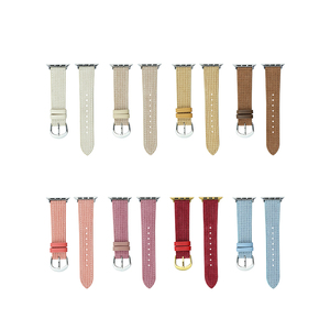 Cinturino in Vera Pelle a Nido d'Ape per <span class=keywords><strong>Orologio</strong></span> da Donna, Sgancio Rapido, Multicolore, 38-49mm per Apple Watch 3-8 Ultra - Product Image 1