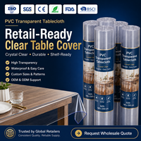 Nappe de table en PVC transparent renforcé YJ, durable, pour centre de conférence, salon professionnel, vente en gros