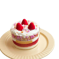 Bougie parfumée créative en forme de gâteau aux fruits (taro, chocolat, mangue, fraise) pour décoration de desserts