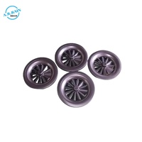 Diffuseur rond noir mat personnalisé en usine, grille d'aération en aluminium de qualité supérieure