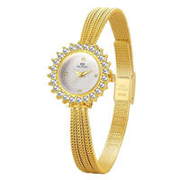 Jam Tangan Wanita Mewah BS Bee Sister FA1833 Quartz Retro Berlian Elegan Desain Bunga Sun Gesang Tahan Air Penjualan Langsung