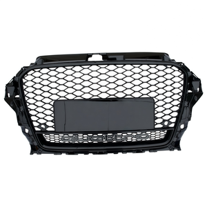Parrilla Delantera Estilo Panal de Abeja RS para <span class=keywords><strong>Audi</strong></span> ABS Facelift 2014-2016 con Orificios - Product Image 1