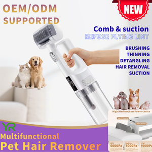 Kit de Toilettage Professionnel pour Animaux de Compagnie 5-en-1 : Aspirateur Sans Fil Silencieux 9000Pa 2200mAh et Tondeuse Électrique pour Chiens et Chats – Vente en Gros - Product Image 1