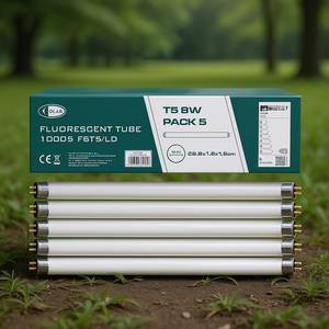 Tubo fluorescente T5 8W, confezione da 5, 28,8x1,6x1,6 cm, luce a risparmio energetico - Product Image 3