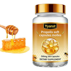 Capsules de propolis pour adultes en marque privée pour le soutien immunitaire et la gestion de l'énergie, compléments nutritionnels faibles en glucides et en sucre - Product Image 1