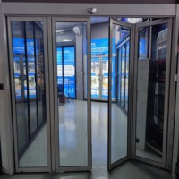 Porte coulissante automatique anti-incendie avec fonction panique intégrée pour sorties de secours - Hôpitaux, Centres commerciaux, Aéroports