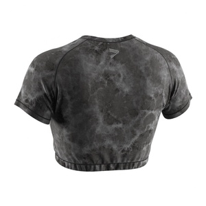 Factory Gym Streetwear Tshrt New Design Women Sexy Fitness Half Shirt Workout Sportswear Short Sleeve Yoga Crop <b>Top</b> - Product Image 4