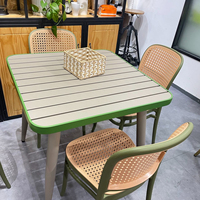 Chaise en plastique épaissie pour la maison, tabouret simple à dossier pour restaurant, chaise d'extérieur empilable en rotin, chaise de salle à manger nordique