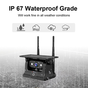 Wireless Solar Powered 7-inch DisplaySolar Magnetic <b>Camera</b> Night Vision Waterproof Backup Rear View Cam for Truck Wireless-Solar - Product Image 3