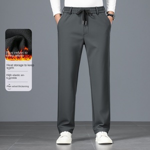 <span class=keywords><strong>Pantalon</strong></span> cargo de jogging pour homme de haute qualité, en molleton anti-plis <span class=keywords><strong>avec</strong></span> poches latérales, décontracté, taille mi-haute, coupe droite, design uni teint - Product Image 2