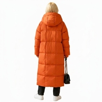 Manteau long matelassé à capuche pour femme, coupe ample, chaud, idéal pour l'hiver et le quotidien