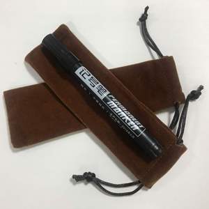 Pochette à bijoux en velours avec cordon de serrage, logo personnalisé en estampage à chaud, en microfibre de daim de luxe, pour l'emballage de bijoux et le rangement de cadeaux - Product Image 3