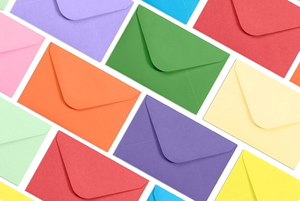 Enveloppe en papier spécial nacré épais et coloré, style vintage et créatif, avec nœud en ruban de satin pour invitation de mariage - Product Image 6