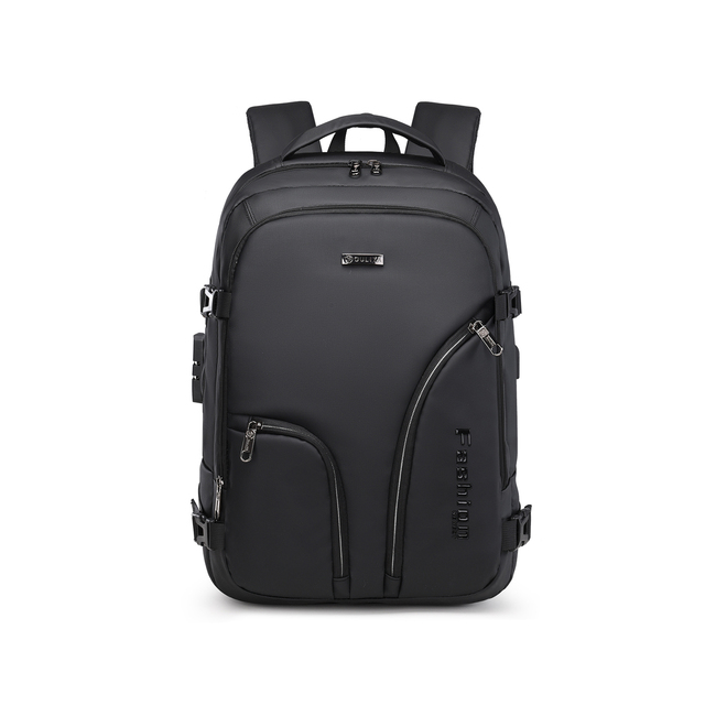 18-inch Oxford Letter External Frame Waterproof Laptop Backpack Multi-functional Anti-theft Strap USB Business Travel Polyester