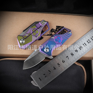 Nuevo Cuchillo Plegable Little Lizard TC4, Mango de Aleación de Titanio, Acero S35VN, Cuchillo Plegable Pequeño para Exteriores, Cuchillo de Bolsillo de Alta Dureza - Product Image 3