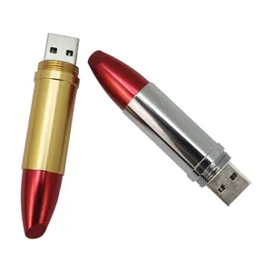 선물 립스틱 모양 메모리 스틱 USB 8gb 16gb 32gb 64gb 128gb 256gb 메모리 디스크 스틱 USB 플래시 드라이브