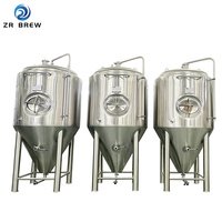 Fermenteur liquide personnalisé de 500L à 20000L en acier inoxydable 304 de qualité alimentaire, cuve de fermentation conique à double enveloppe